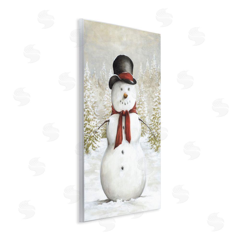 Dogwood Portfolio Traditional Snowman in Clearing Wall Plaque Art Print