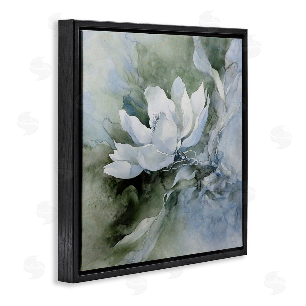 Svetlana Aleynikova Fluid Whimsical Flower Black Floating Frame Canvas Wall Art Print