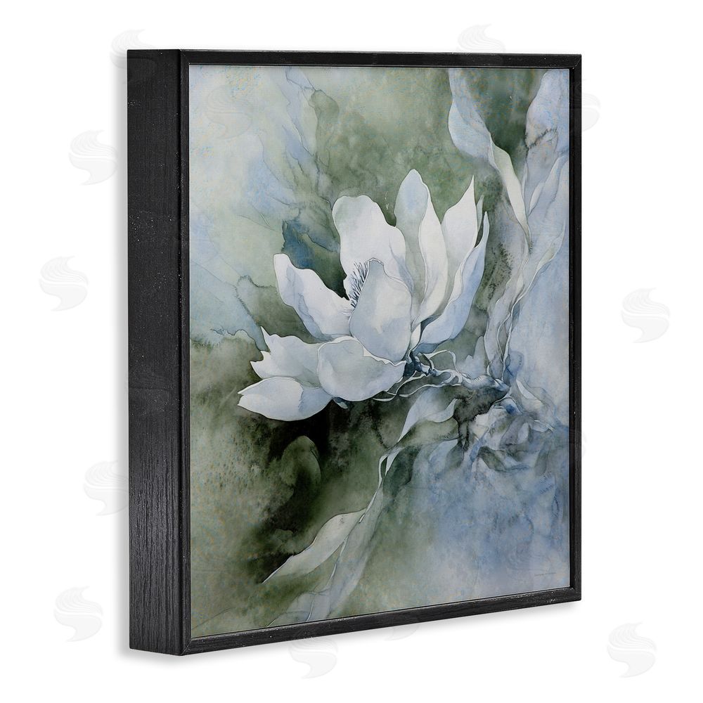Svetlana Aleynikova Fluid Whimsical Flower Black Framed Giclee Wall Art Print