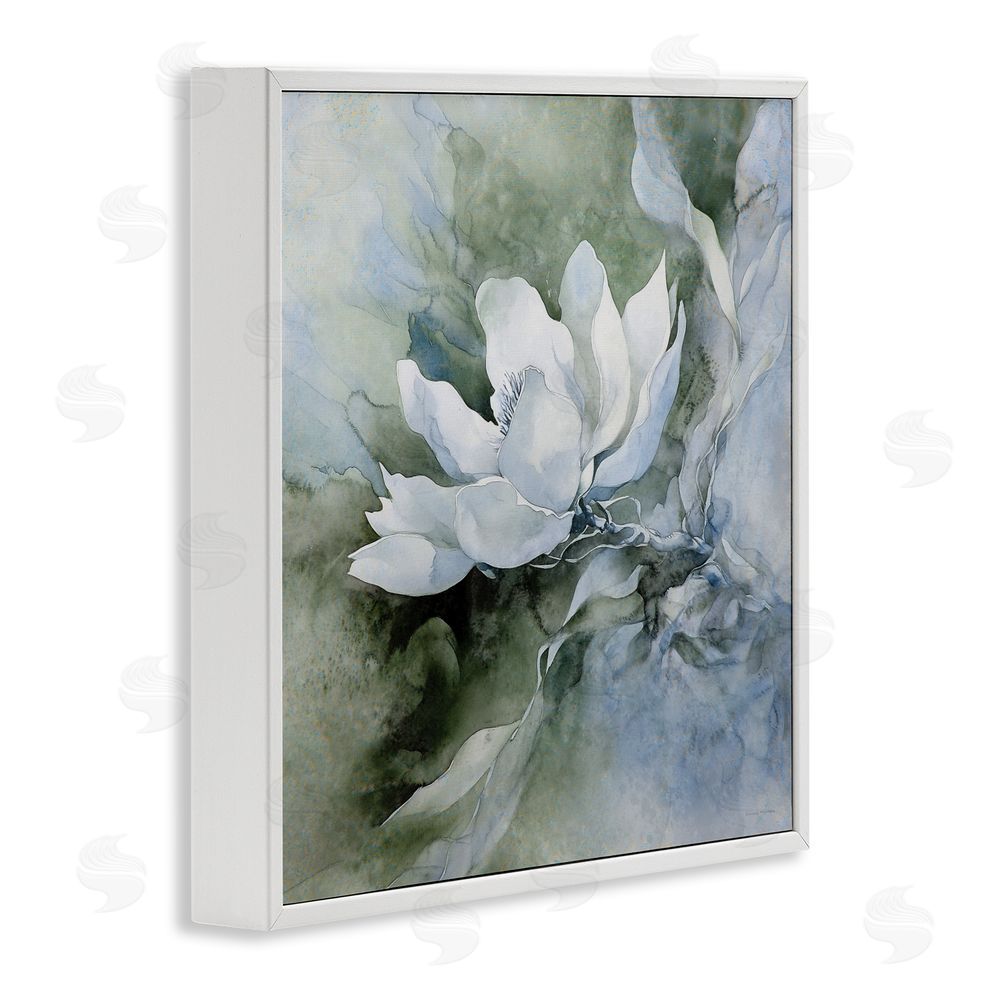 Svetlana Aleynikova Fluid Whimsical Flower White Framed Giclee Wall Art Print