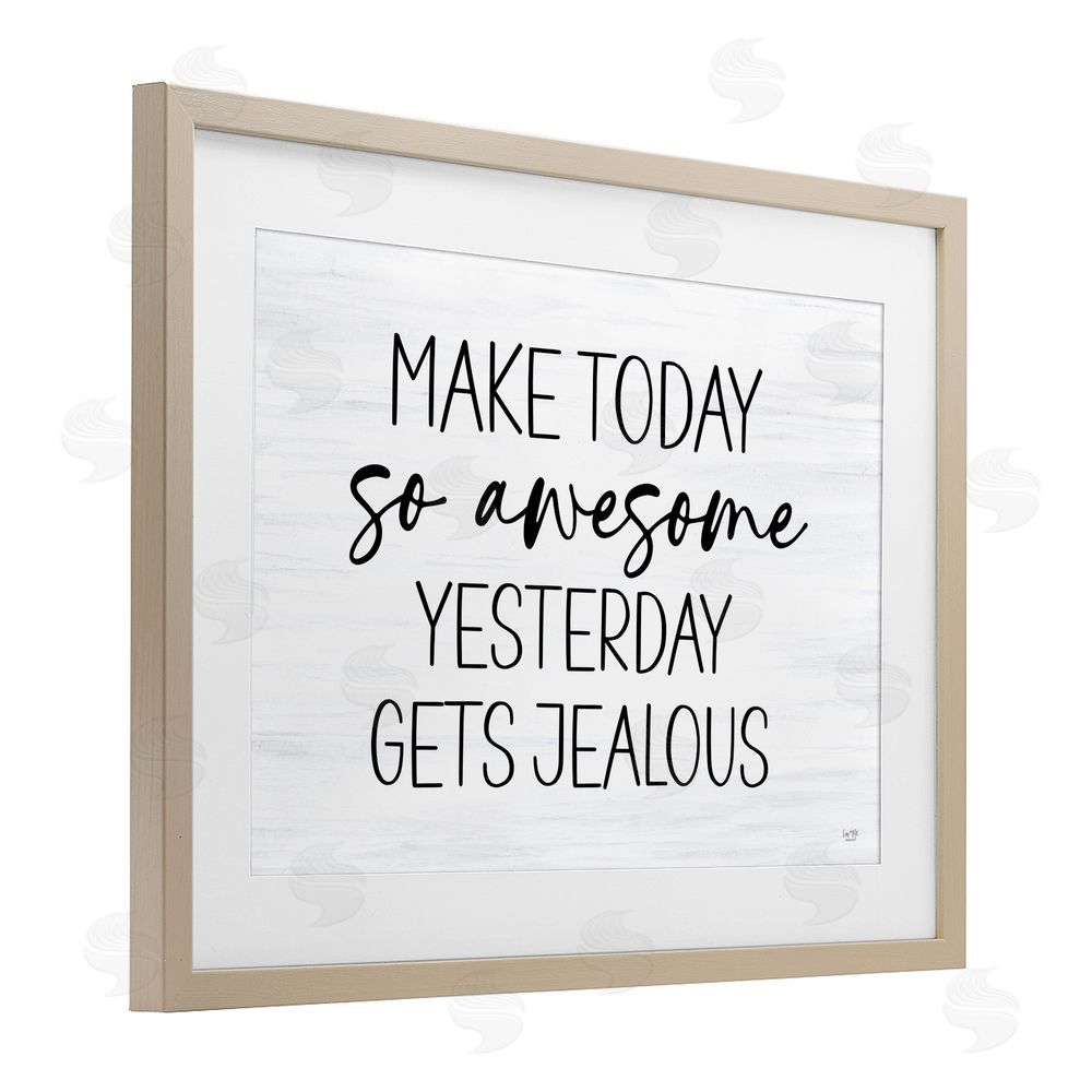 Lux + Me Designs Today So Awesome Yesterday Jealous Birch Framed Print Under Glass Wall Art