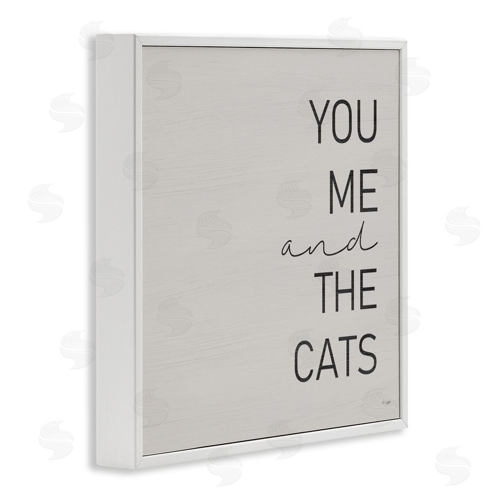 Jaxn Blvd. Minimal You Me & Cats White Framed Giclee Wall Art Print