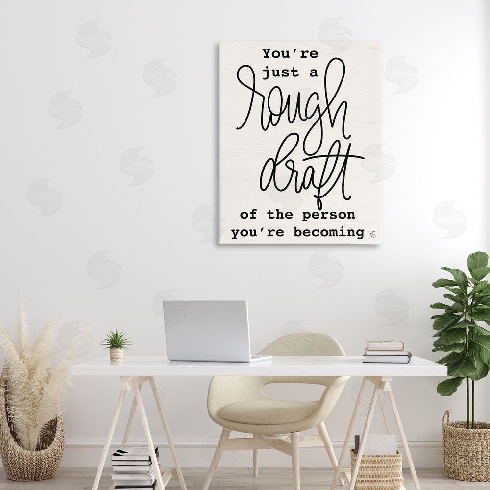Fearfully Made Creations Rough Draft Of Person Stretched Canvas Wall Art in Room
