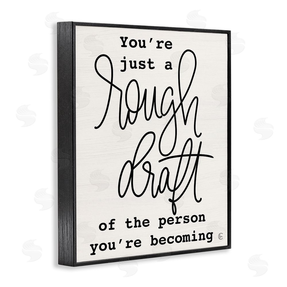Fearfully Made Creations Rough Draft Of Person Black Framed Giclee Wall Art Print