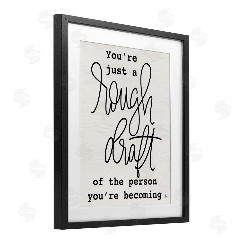 Fearfully Made Creations Rough Draft Of Person Black Framed Print Under Glass Wall Art