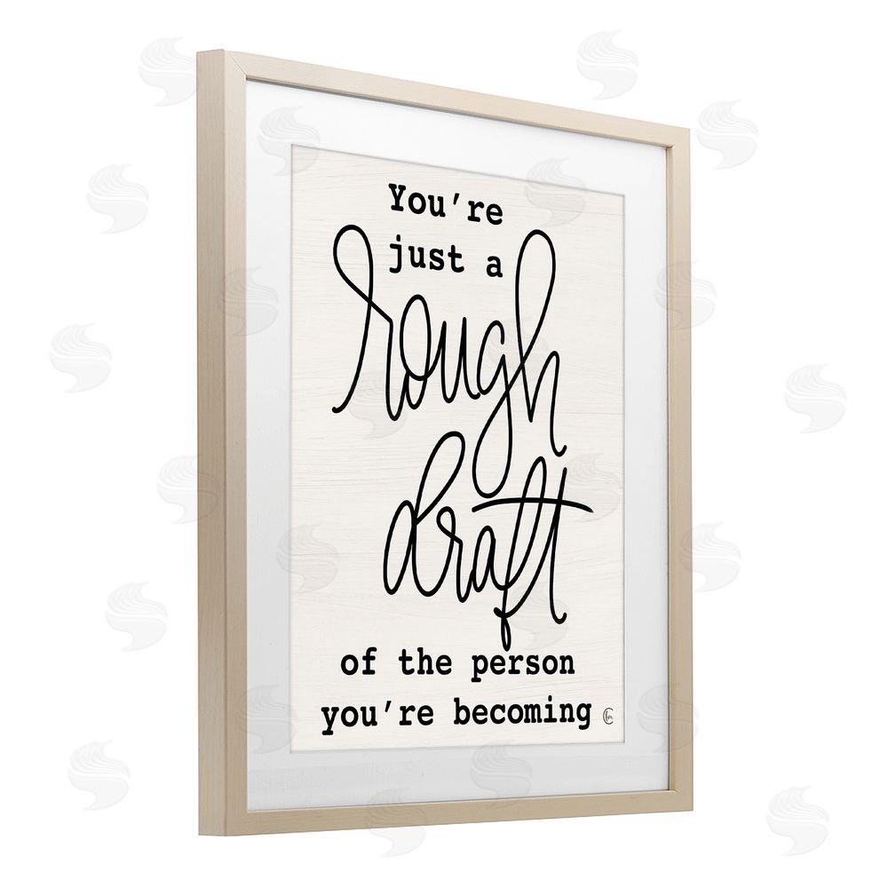 Fearfully Made Creations Rough Draft Of Person Birch Framed Print Under Glass Wall Art