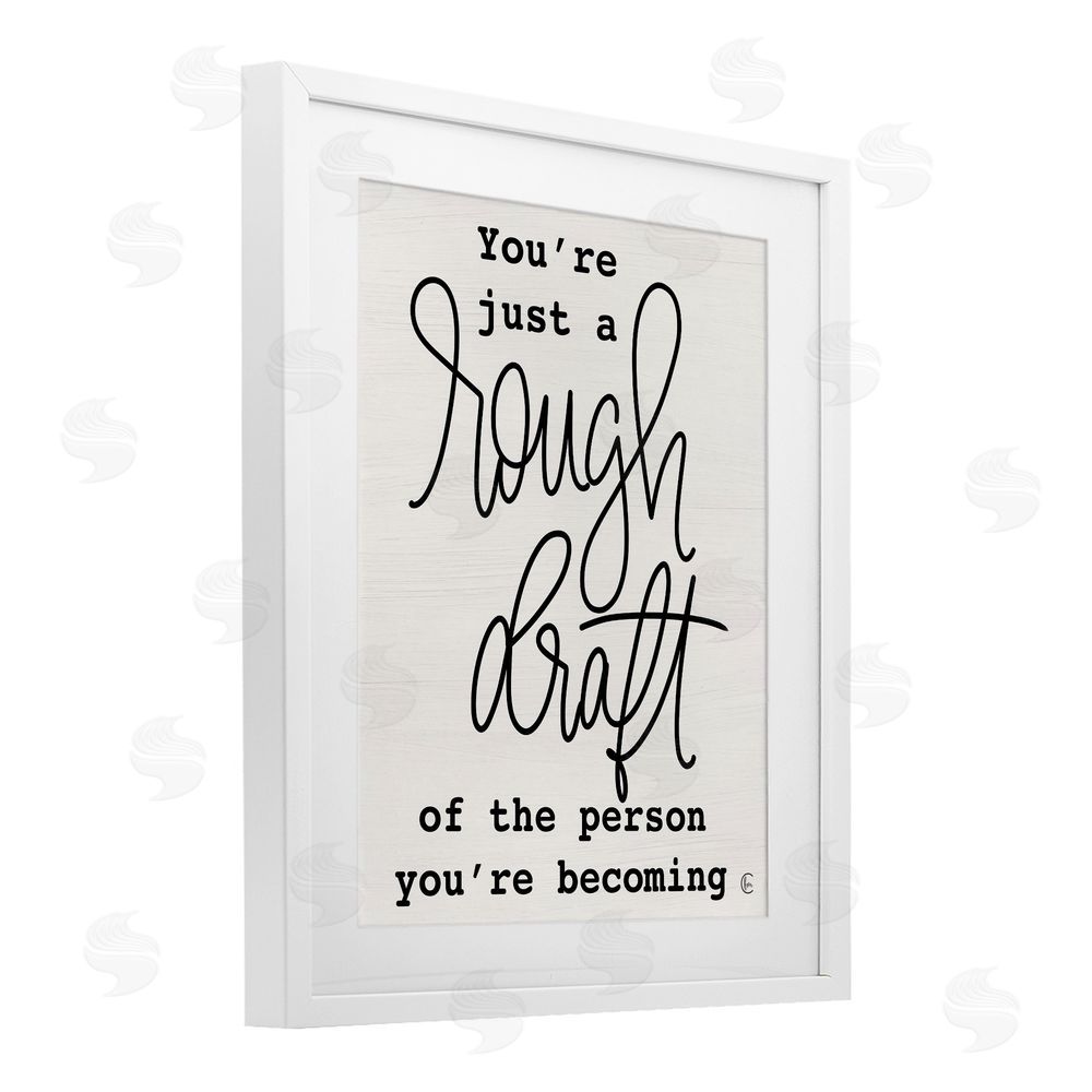Fearfully Made Creations Rough Draft Of Person White Framed Print Under Glass Wall Art