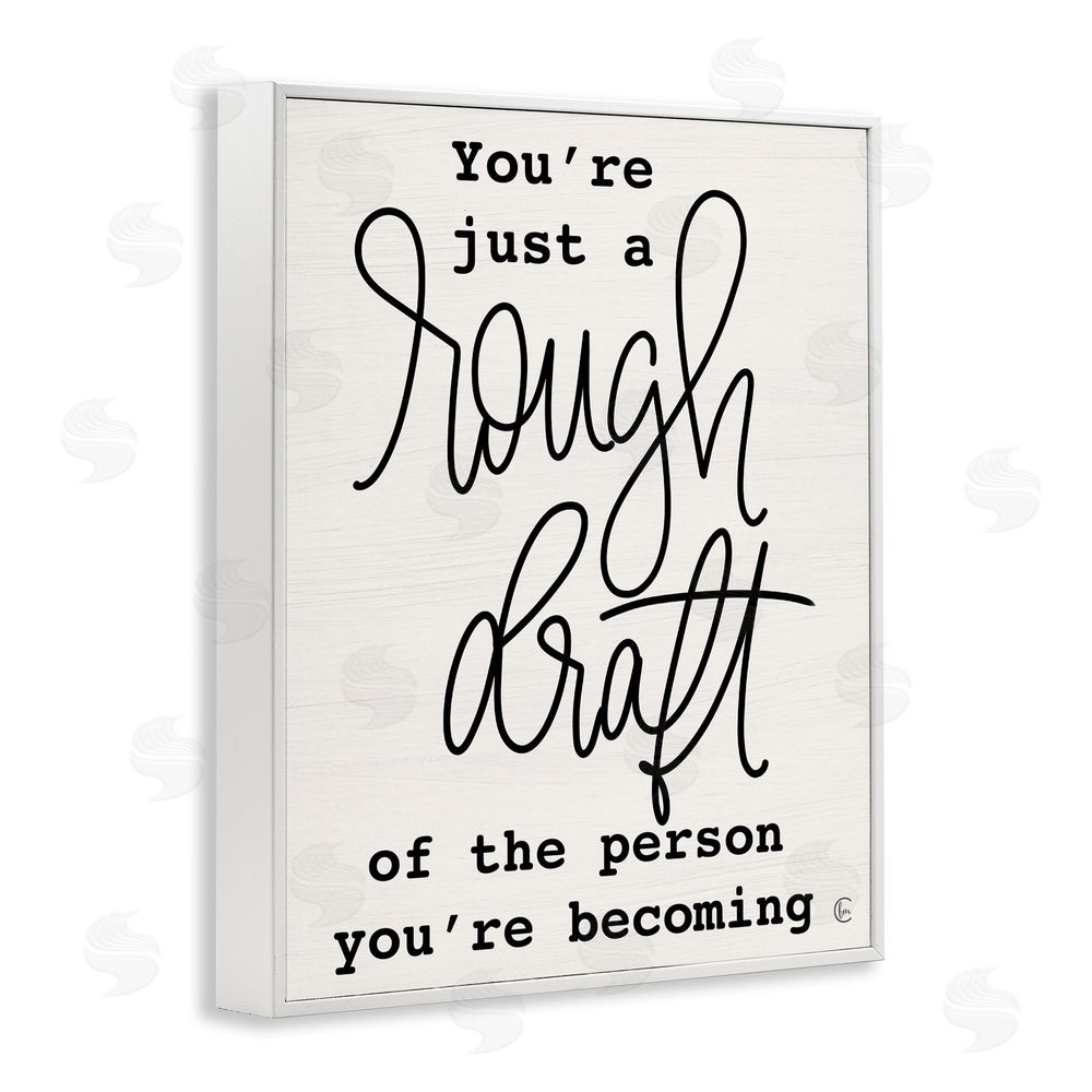 Fearfully Made Creations Rough Draft Of Person White Framed Giclee Wall Art Print