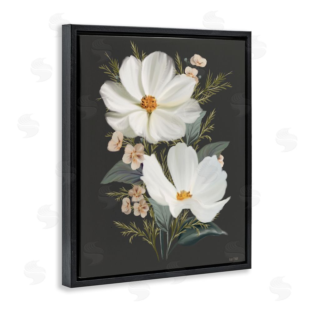 House Fenway Old Lace Cosmos Black Floating Frame Canvas Wall Art Print