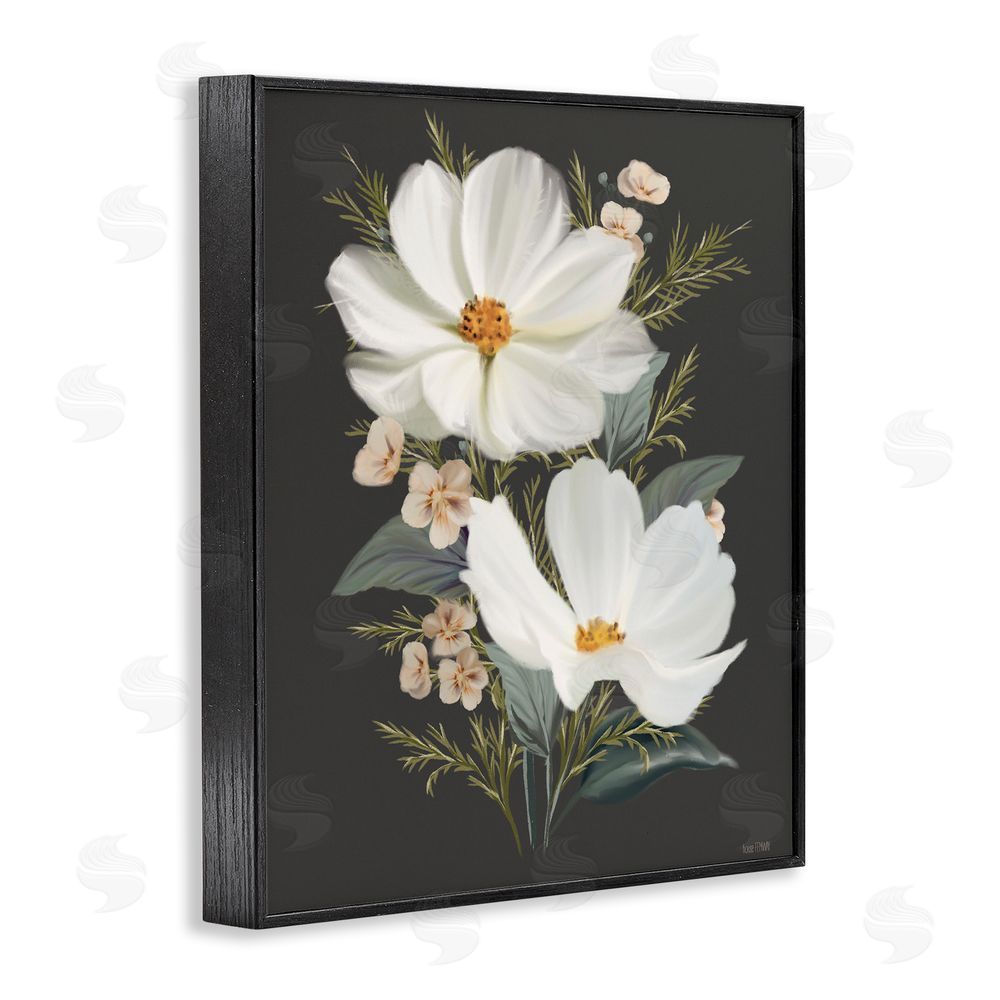 House Fenway Old Lace Cosmos Black Framed Giclee Wall Art Print