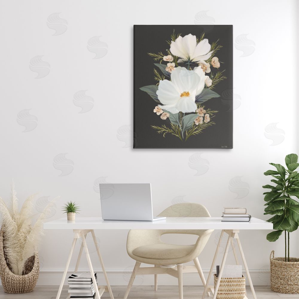 House Fenway Lace Cosmos Flowers Canvas Wall Art Print in Room