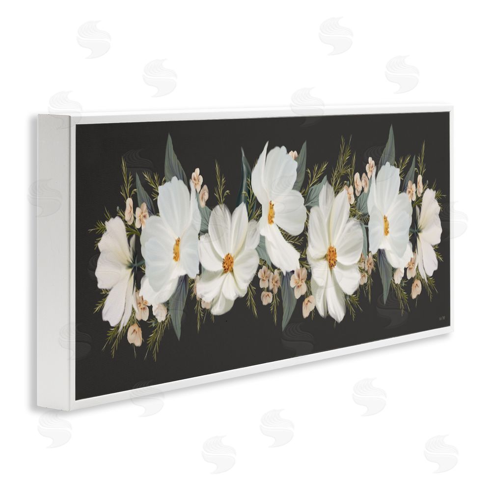 House Fenway Line Of Lace Cosmos White Framed Giclee Wall Art Print