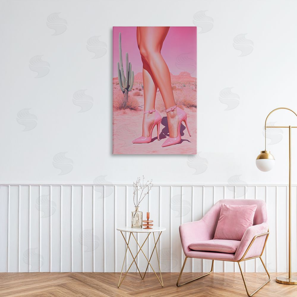 Heidi Kuntz Desert Heels Cowgirl Stretched Canvas Wall Art Print in Room