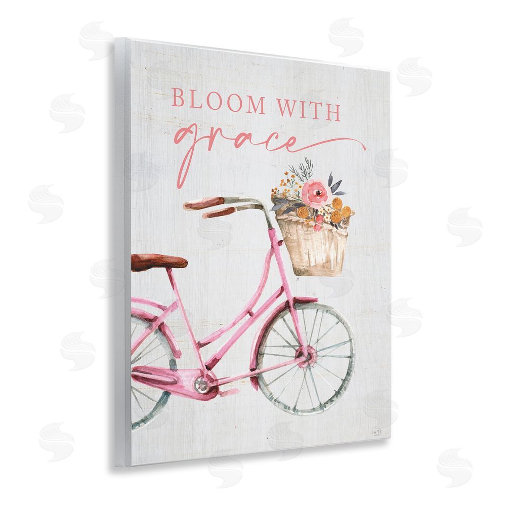 Lux + Me Designs Bloom With Grace Bicycle Wall Plaque Art Print