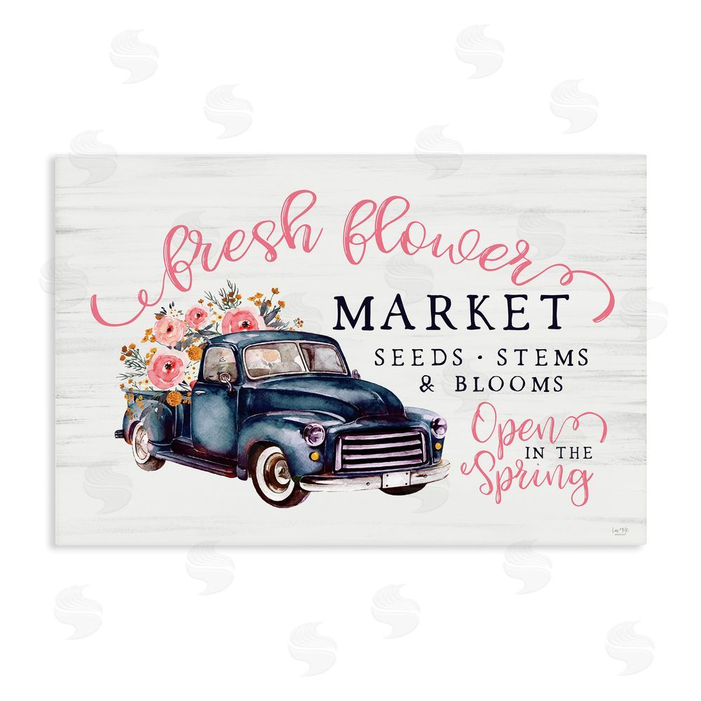 Lux + Me Designs Antique Spring Market Stretched Canvas Wall Art