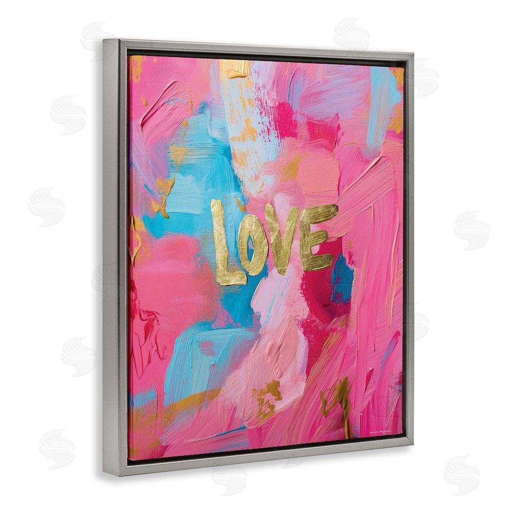 Svetlana Aleynikova Glam Love In Motion Gray Floating Frame Canvas Wall Art Print