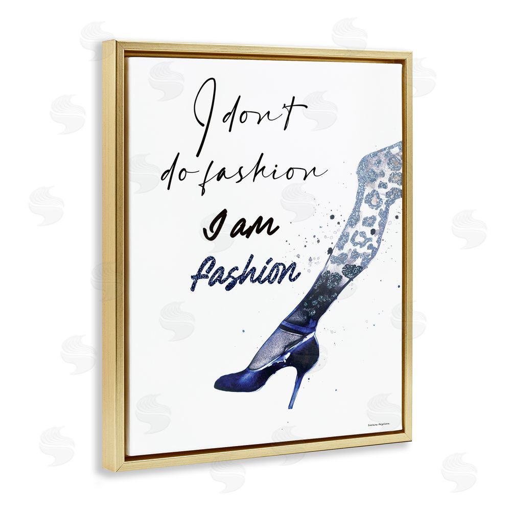 Svetlana Aleynikova Trendy I Am Fashion Gold Floating Frame Canvas Wall Art Print