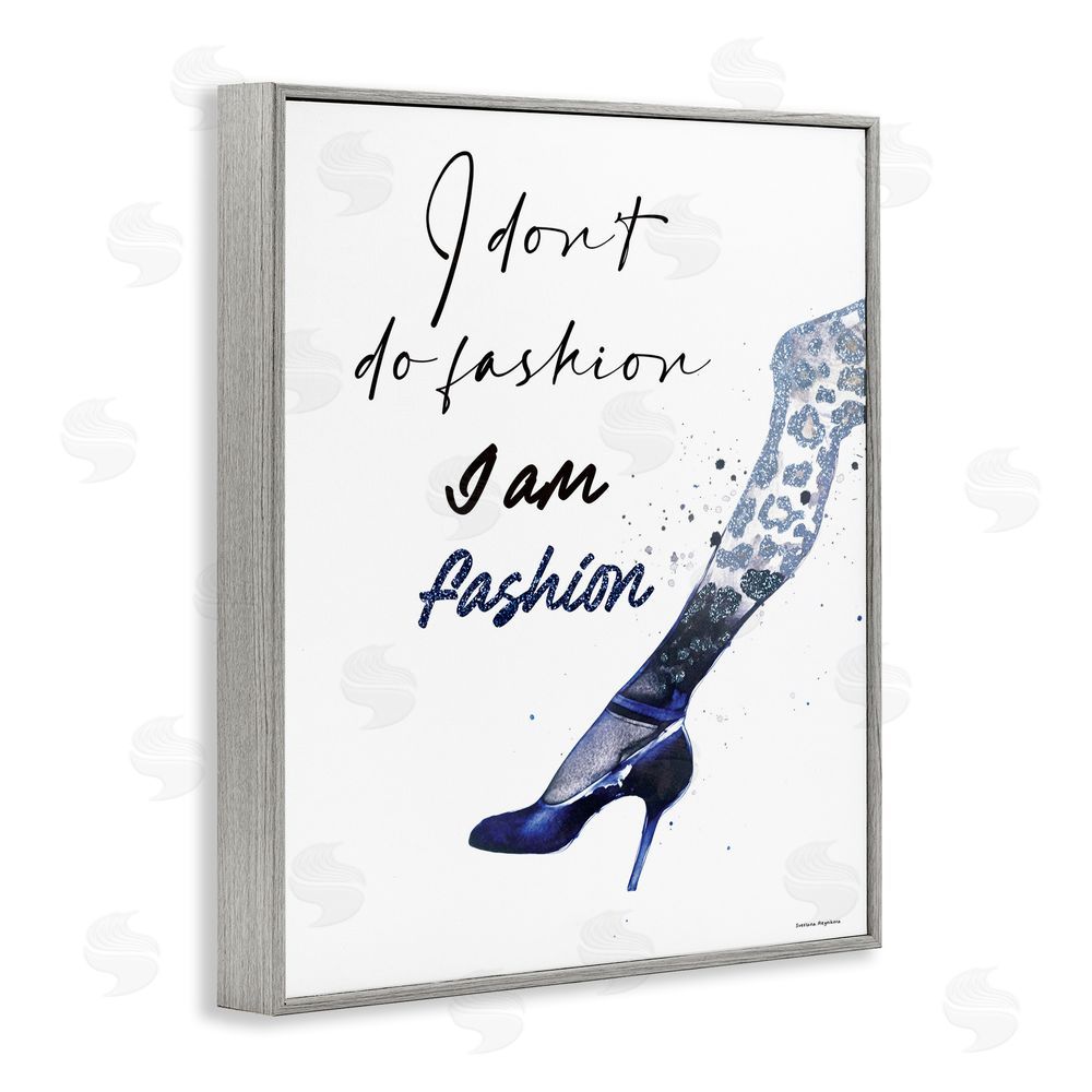 Svetlana Aleynikova Trendy I Am Fashion Gray Framed Giclee Wall Art Print