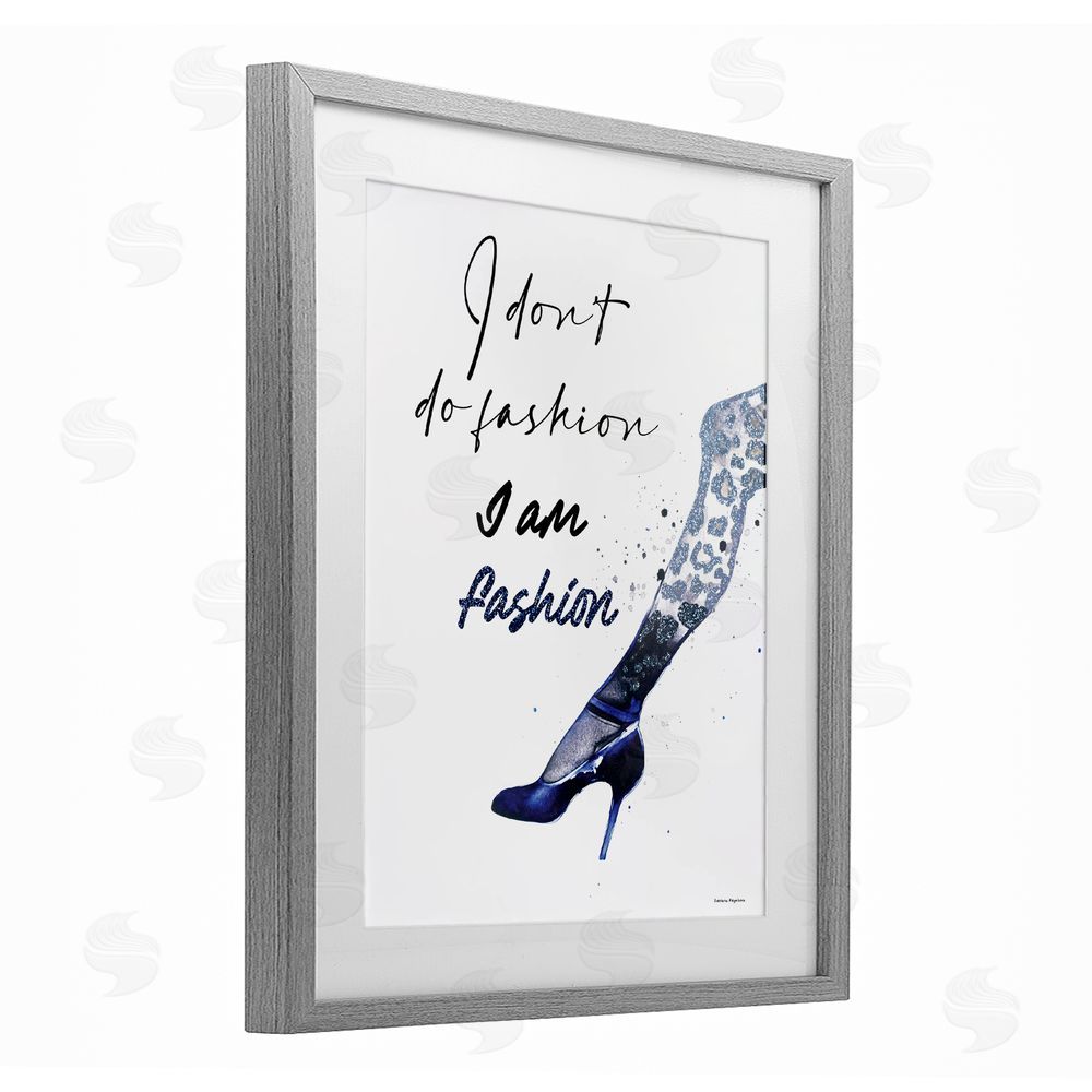 Svetlana Aleynikova Trendy I Am Fashion Gray Framed Print Under Glass Wall Art