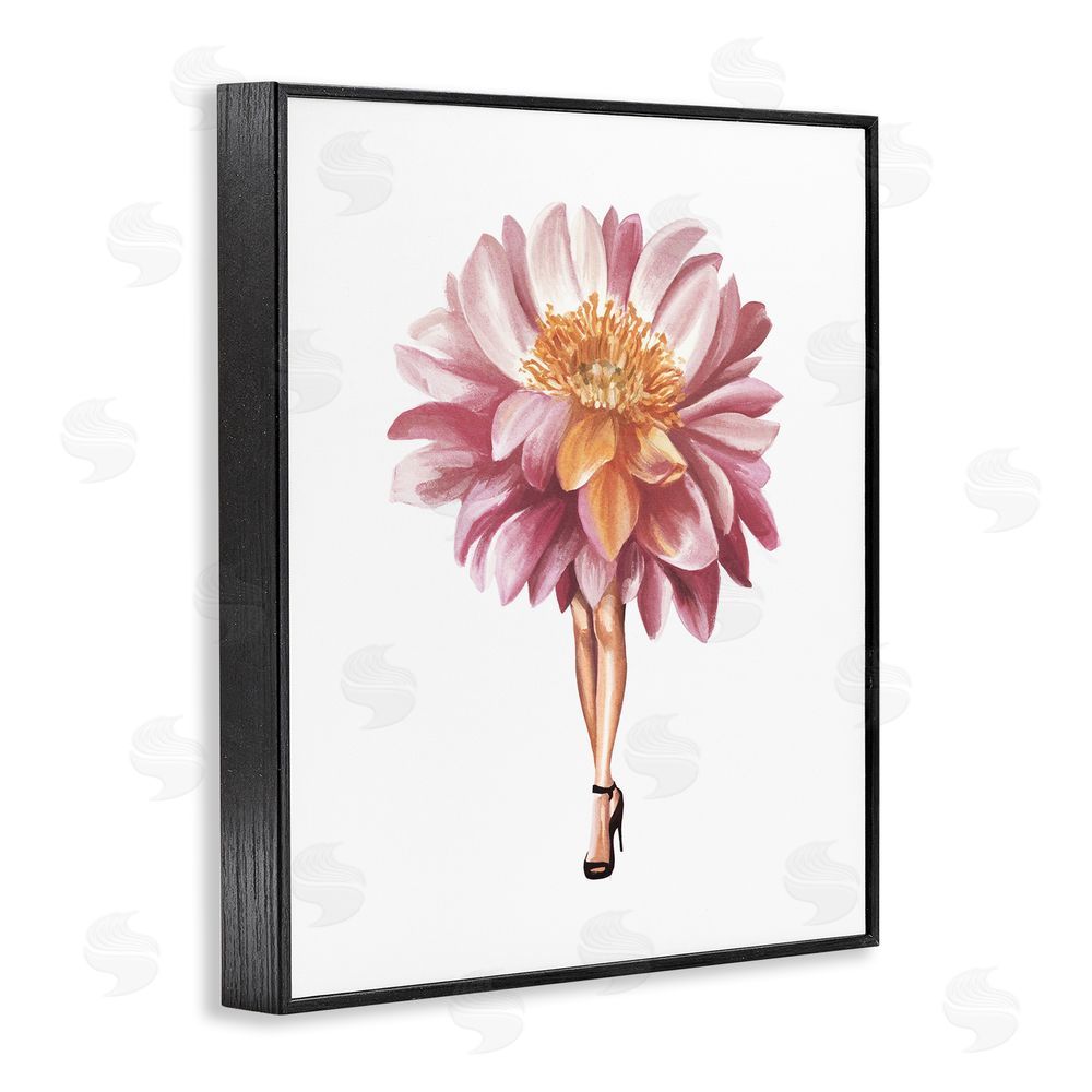 Svetlana Aleynikova Glam Floral Walkway Black Framed Giclee Wall Art Print