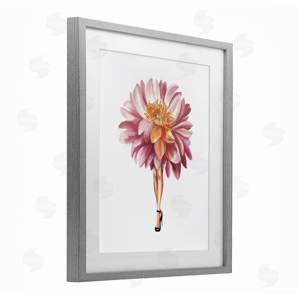 Svetlana Aleynikova Glam Floral Walkway Gray Framed Print Under Glass Wall Art