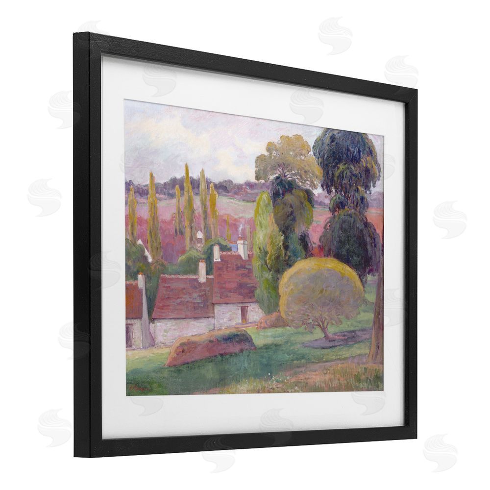 Stellar Design Studio A Farm In Brittany Gauguin Black Framed Print Under Glass Wall Art