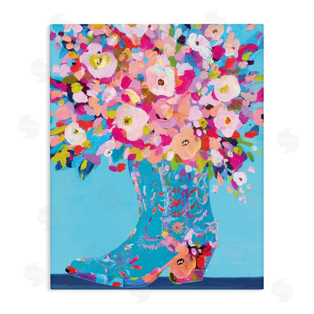 Kamdon Kreations Cowgirl Dabs of Color Stretched Canvas Wall Art