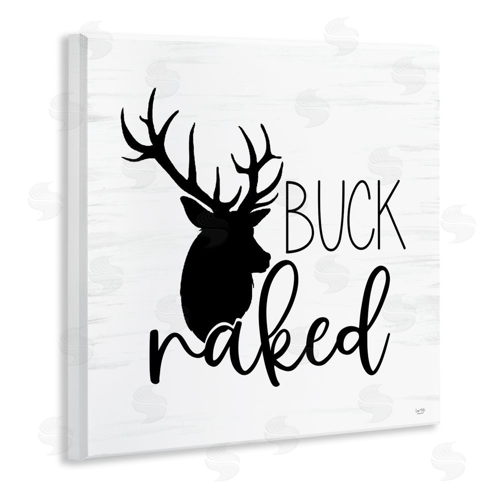 Lux + Me Designs Buck Naked Silhouette Wall Plaque Art Print