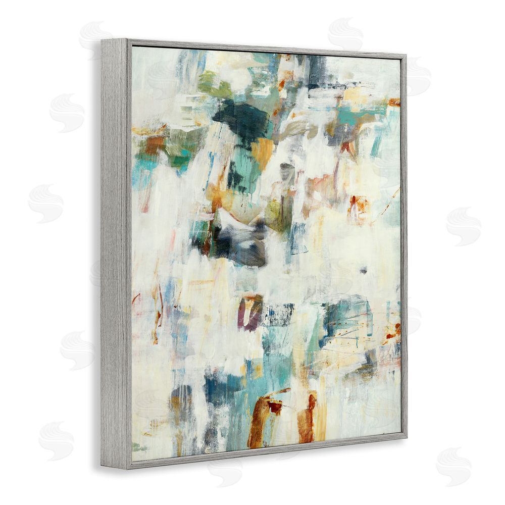 Lisa Ridgers Expressive Chaos Layers Gray Framed Giclee Wall Art Print