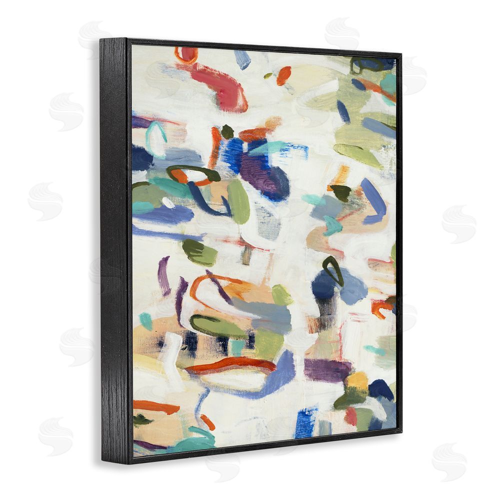 Lisa Ridgers Expressive Composition Brushstrokes Blacked Framed Giclee Wall Art Print
