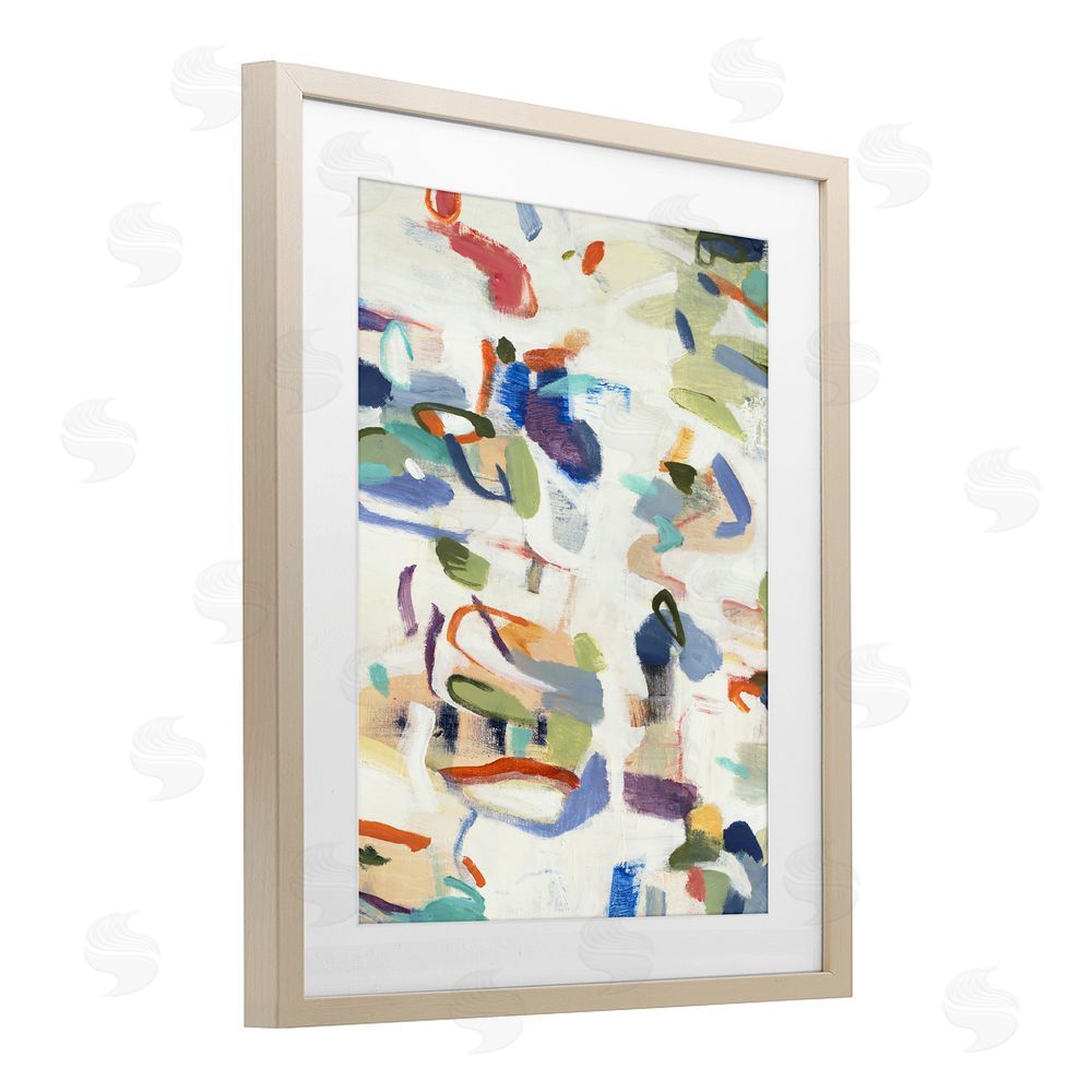 Lisa Ridgers Expressive Composition Brushstrokes Brown Framed Print Under Glass with Mat Wall Art