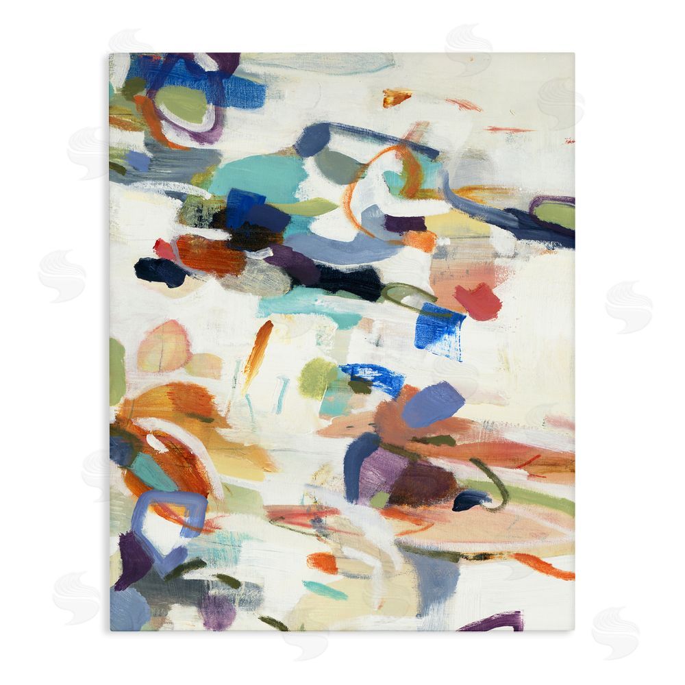 Lisa Ridgers Flowing Stippled Brushstrokes Stretched Canvas Wall Art