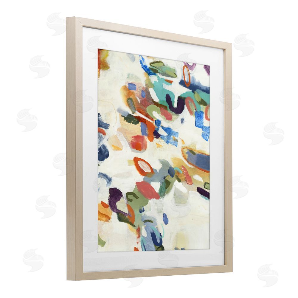 Lisa Ridgers Multihued Expressive Abstract Brown Framed Print Under Glass with Mat Wall Art