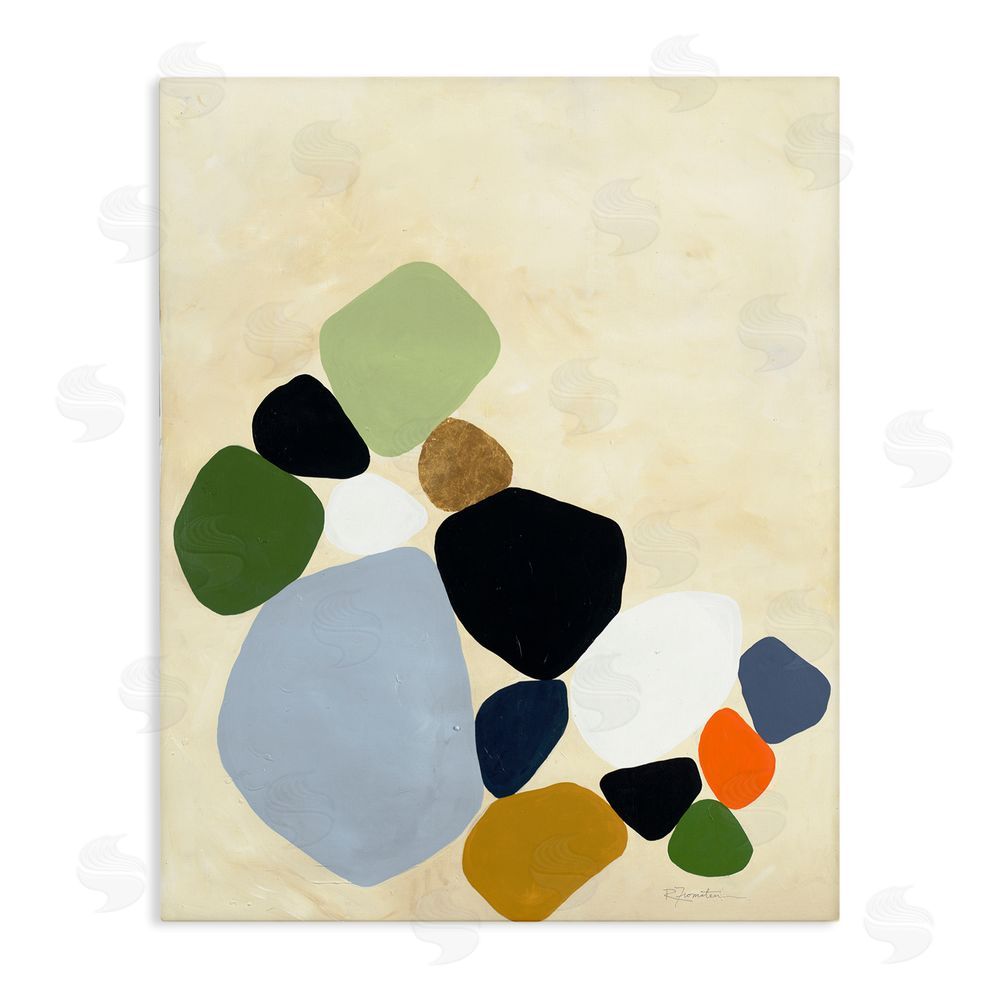 Ruth Fromstein Balanced Shapes Cluster Stretched Canvas Wall Art Print