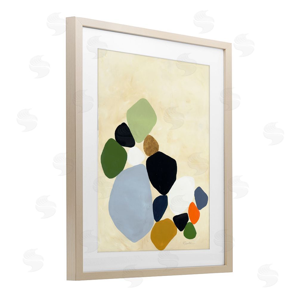 Ruth Fromstein Balanced Shapes Cluster Birch Framed Print Under Glass Wall Art