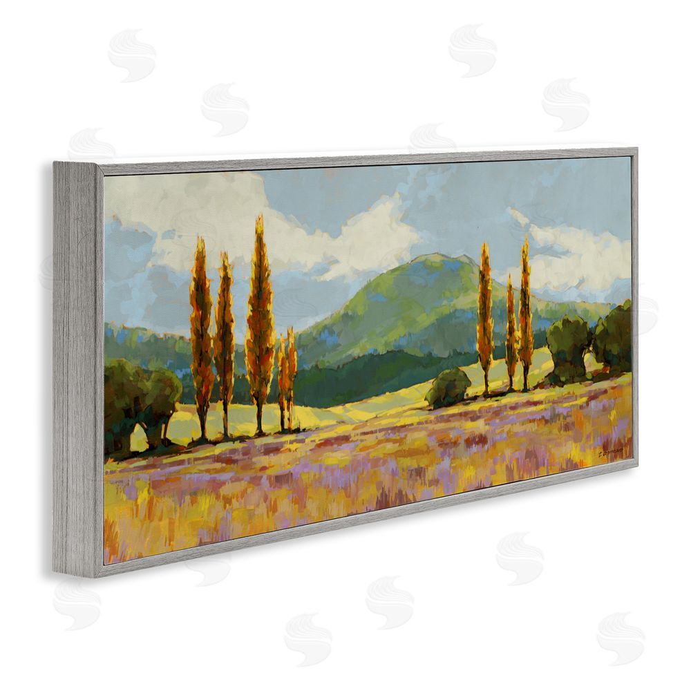 Trevor Copenhaver Countryside with Dabbled Pastels Gray Framed Giclee Wall Art Print