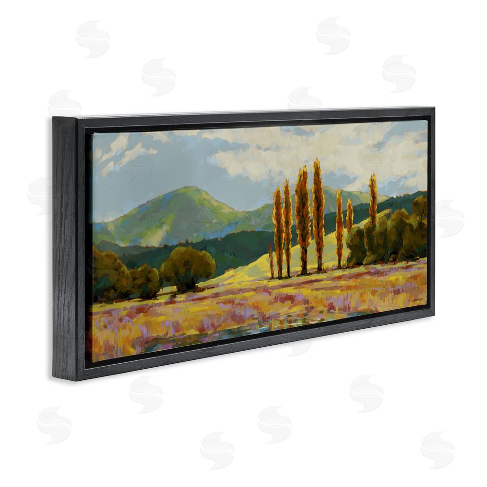 Trevor Copenhaver Vast Subdued Countryside Black Floating Frame Canvas Wall Art Print