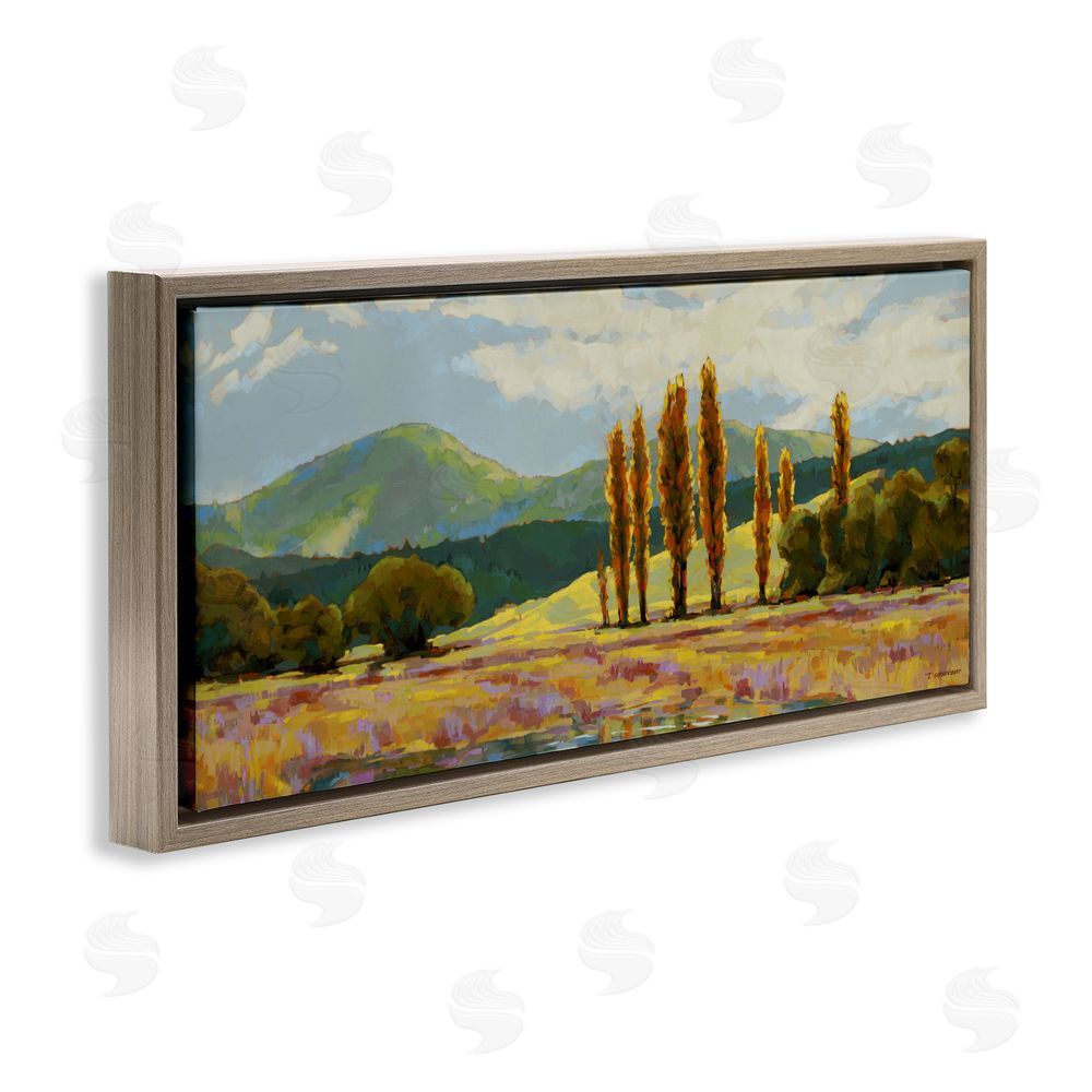 Trevor Copenhaver Vast Subdued Countryside Brown Floating Frame Canvas Wall Art Print