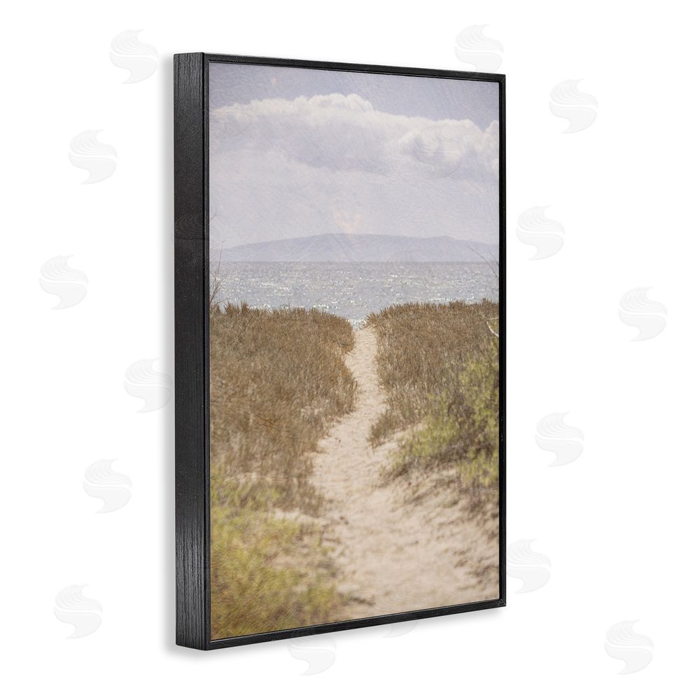 Aaron Matheson Path to Misty Ocean Black Framed Giclee Wall Art Print