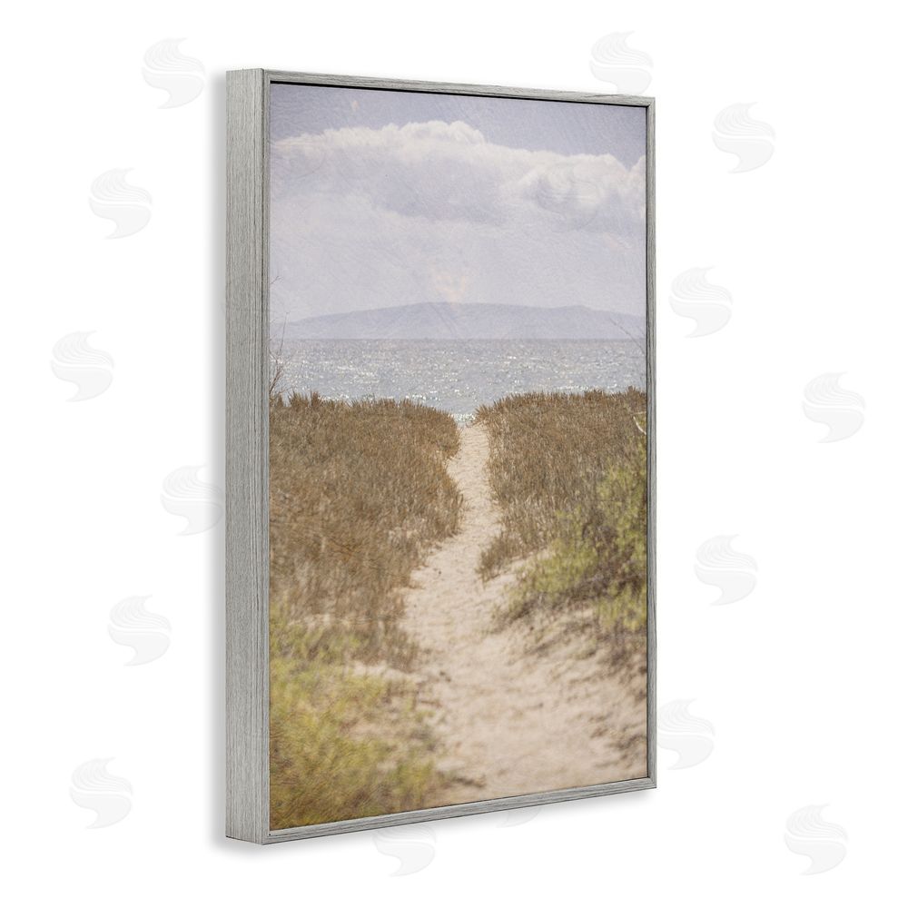 Aaron Matheson Path to Misty Ocean Gray Framed Giclee Wall Art Print