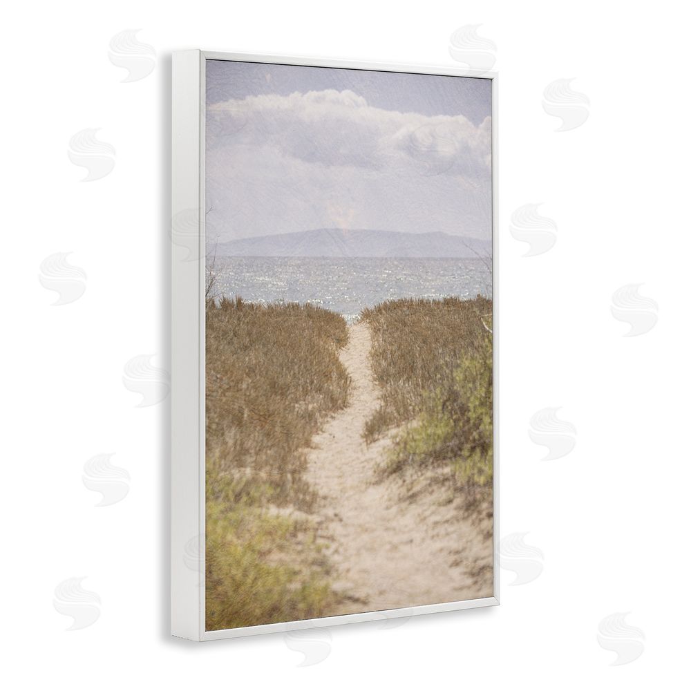 Aaron Matheson Path to Misty Ocean White Framed Giclee Wall Art Print