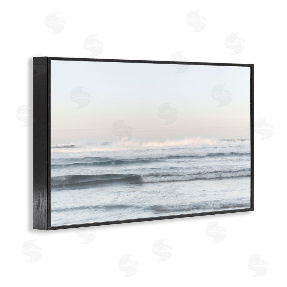 Melissa McClain Serene Ocean Waves Calmness Black Framed Giclee Wall Art Print