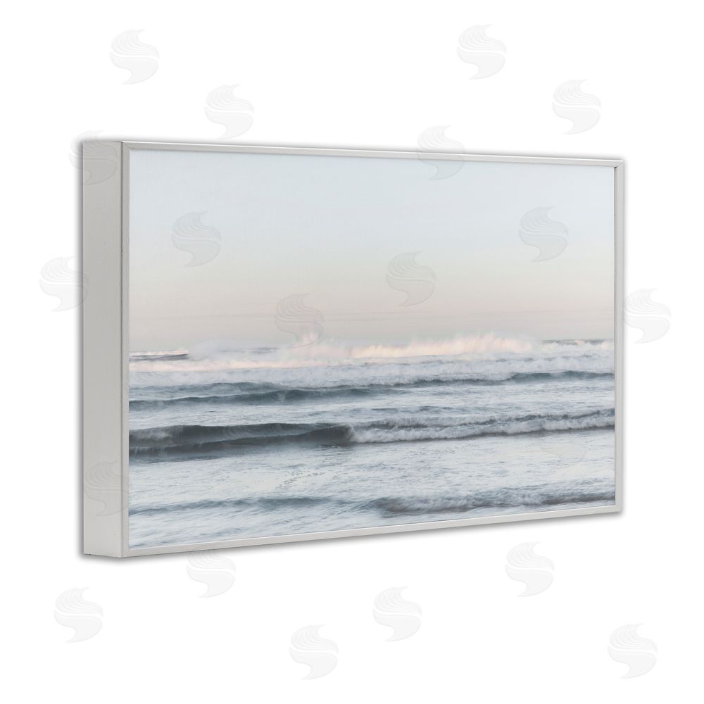 Melissa McClain Serene Ocean Waves Calmness White Framed Giclee Wall Art Print