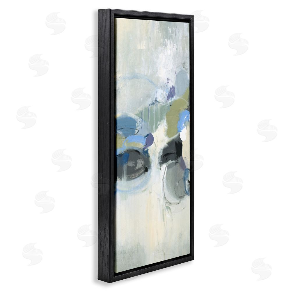 Lisa Ridgers Muted Circular Dapples Black Floating Frame Canvas Wall Art Print