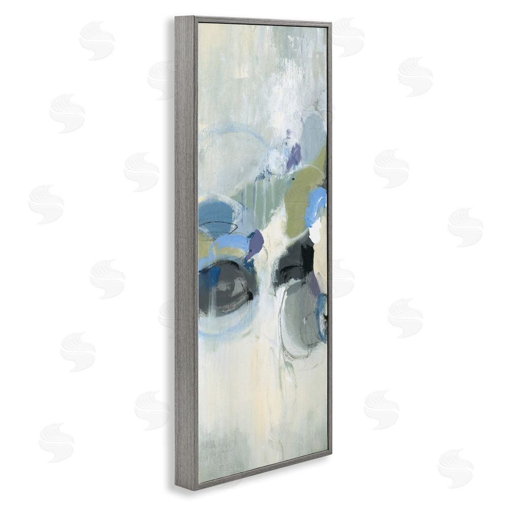 Lisa Ridgers Muted Circular Dapples Gray Framed Giclee Wall Art Print