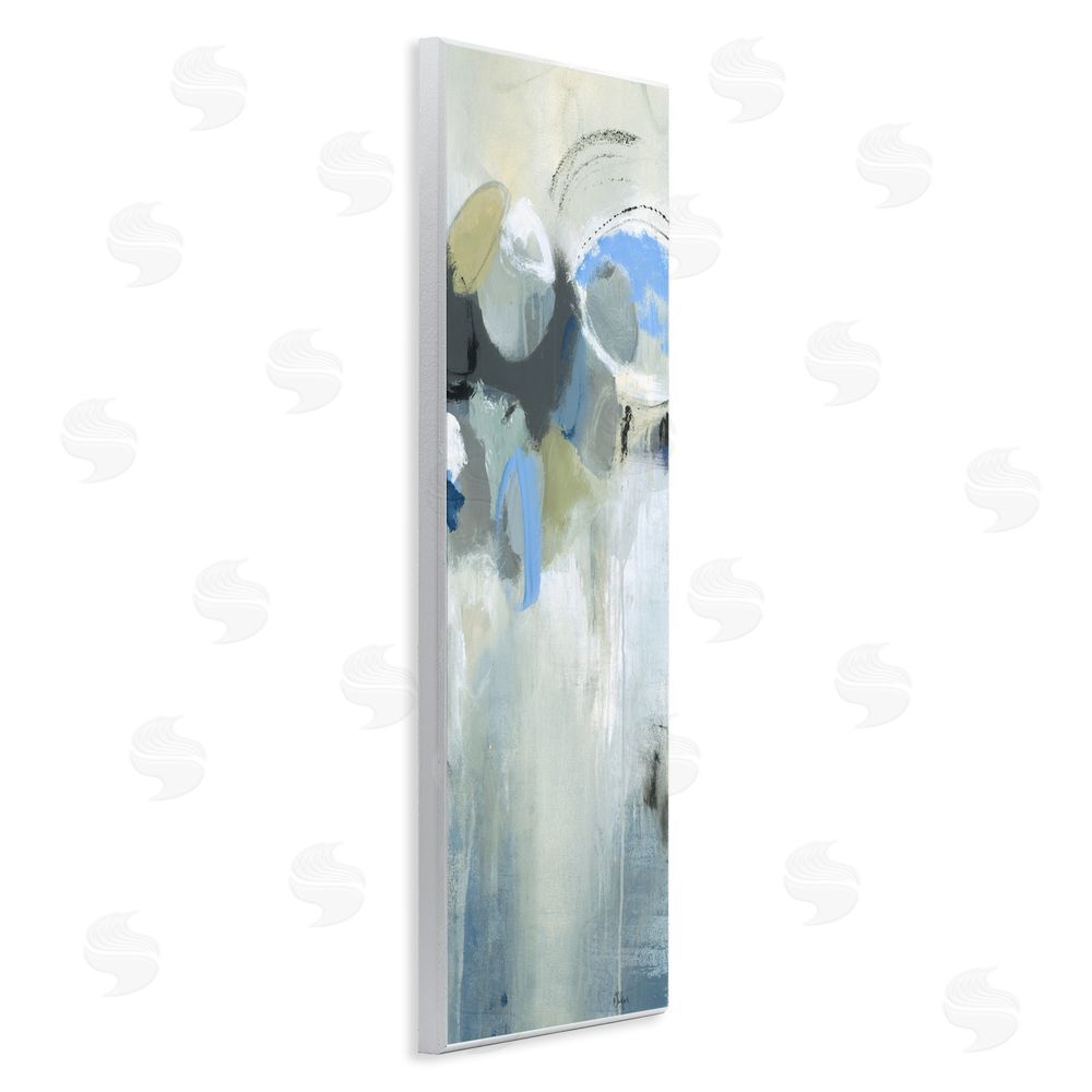Lisa Ridgers Beige & Blue Dapples Wall Plaque Art Print