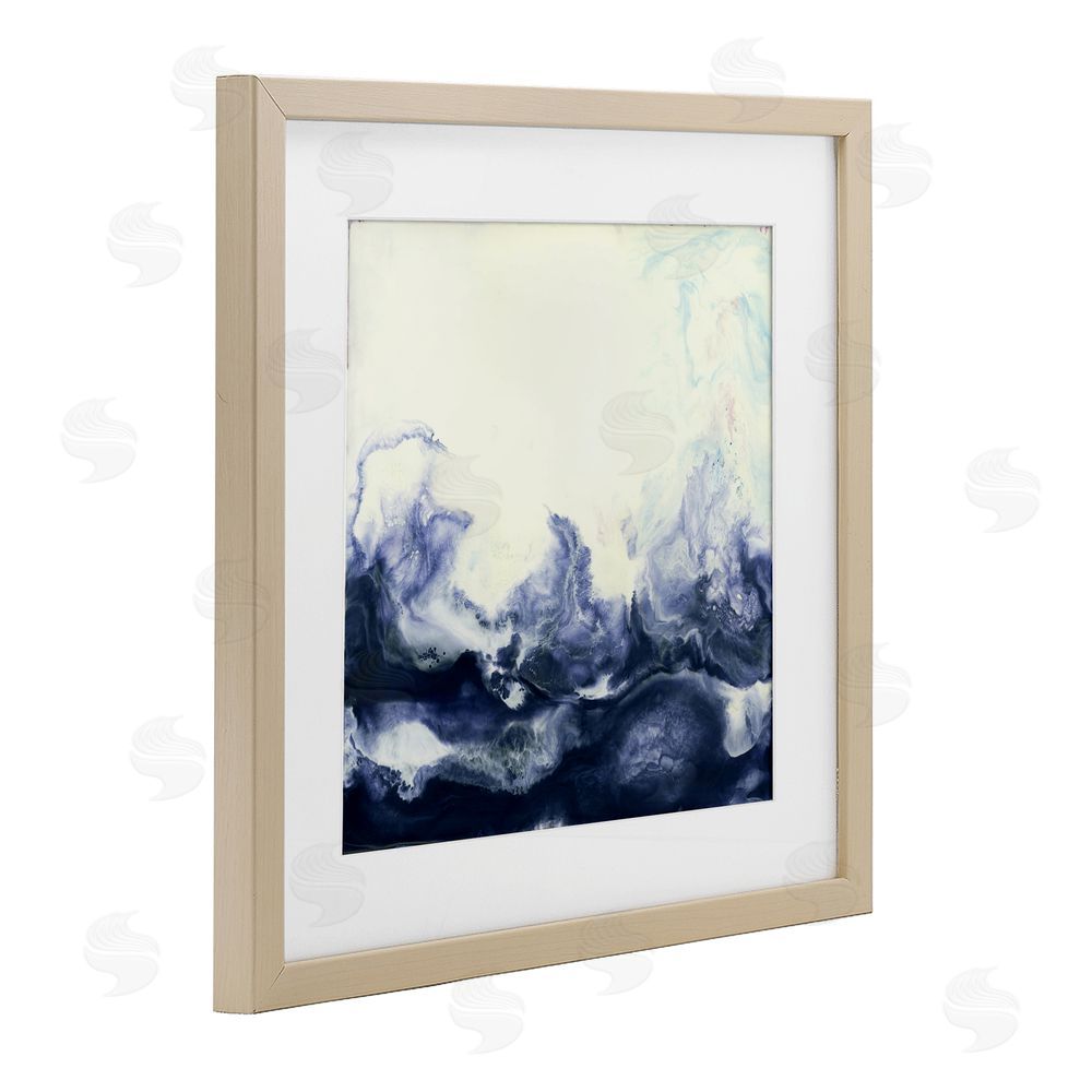 Laura Van Horne Oceanic Fluid Swirl Brown Framed Print Under Glass Wall Art