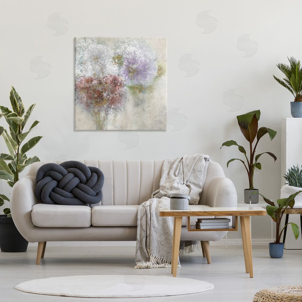 Leah Rei Dappled Visuals Flowers Stretched Canvas Wall Art Print in Room
