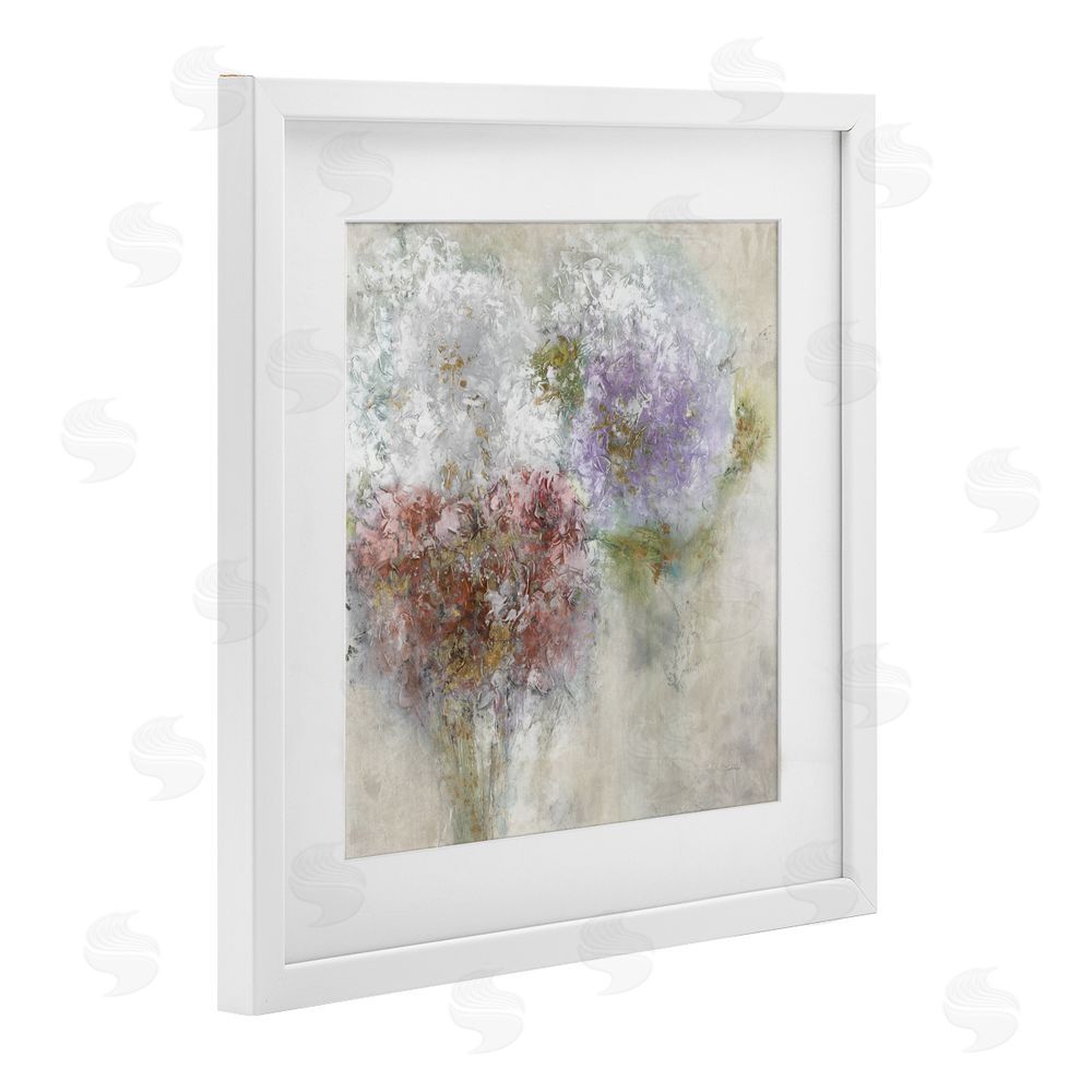 Leah Rei Dappled Visuals Flowers White Framed Print Under Glass Wall Art