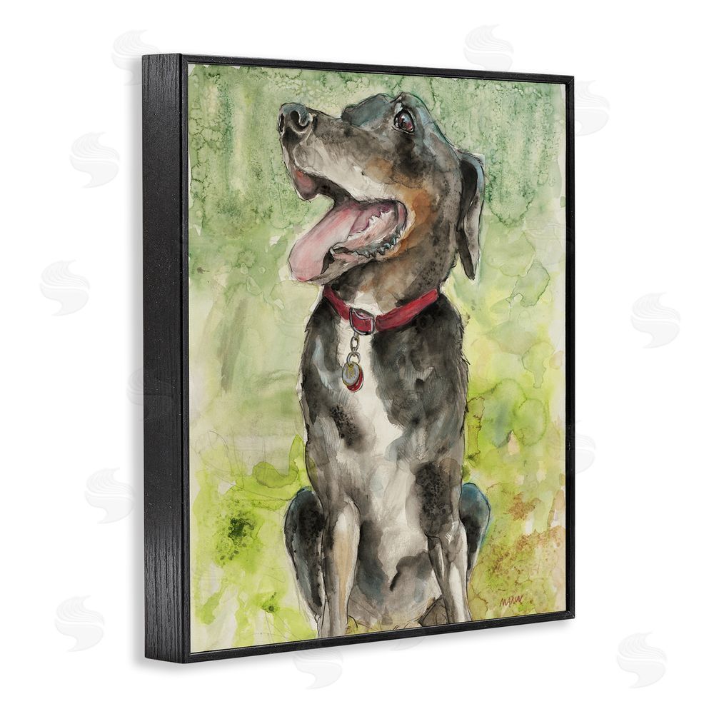 Patti Mann A Dog's Happiness Black Framed Giclee Wall Art Print
